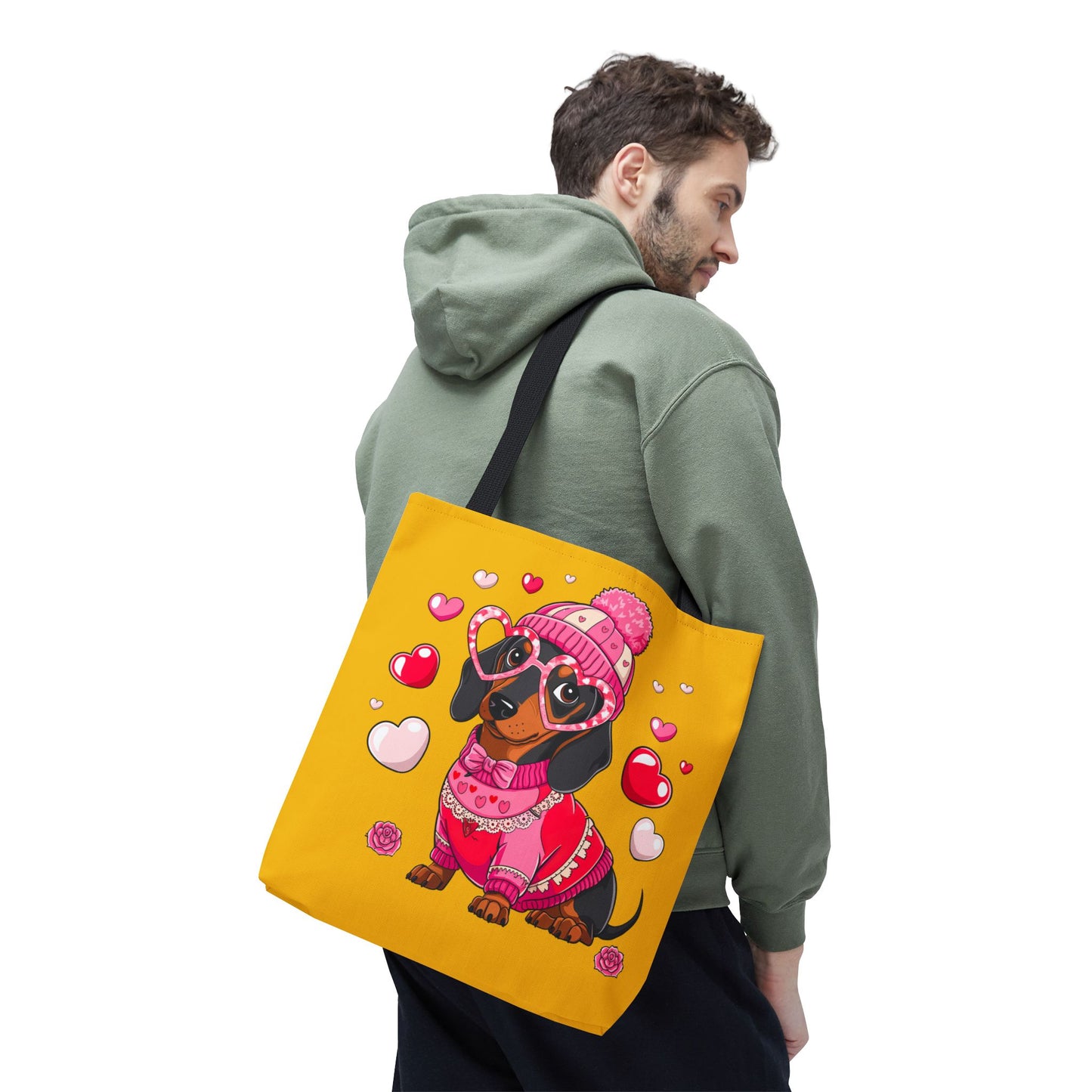 Princess Grace Adorable Dog-Themed Tote Bag for Pet Lovers Cute Valentine's Design