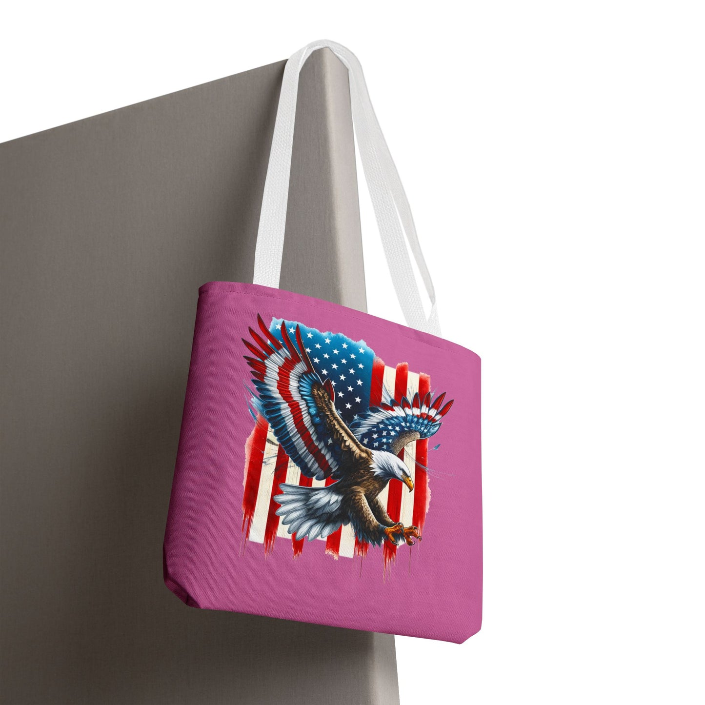 Princess Grace Patriotic Eagle Tote Bag American Flag Design