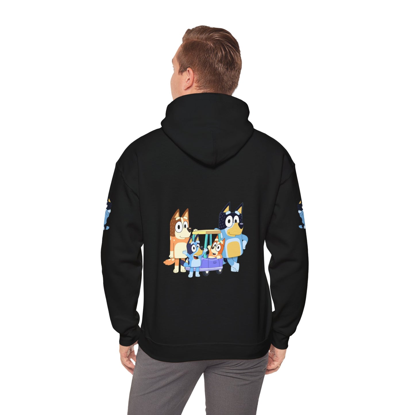 Princess Grace Bluey Fun Family Cartoon Hoodie - Unisex Heavy Blend with Playful Characters