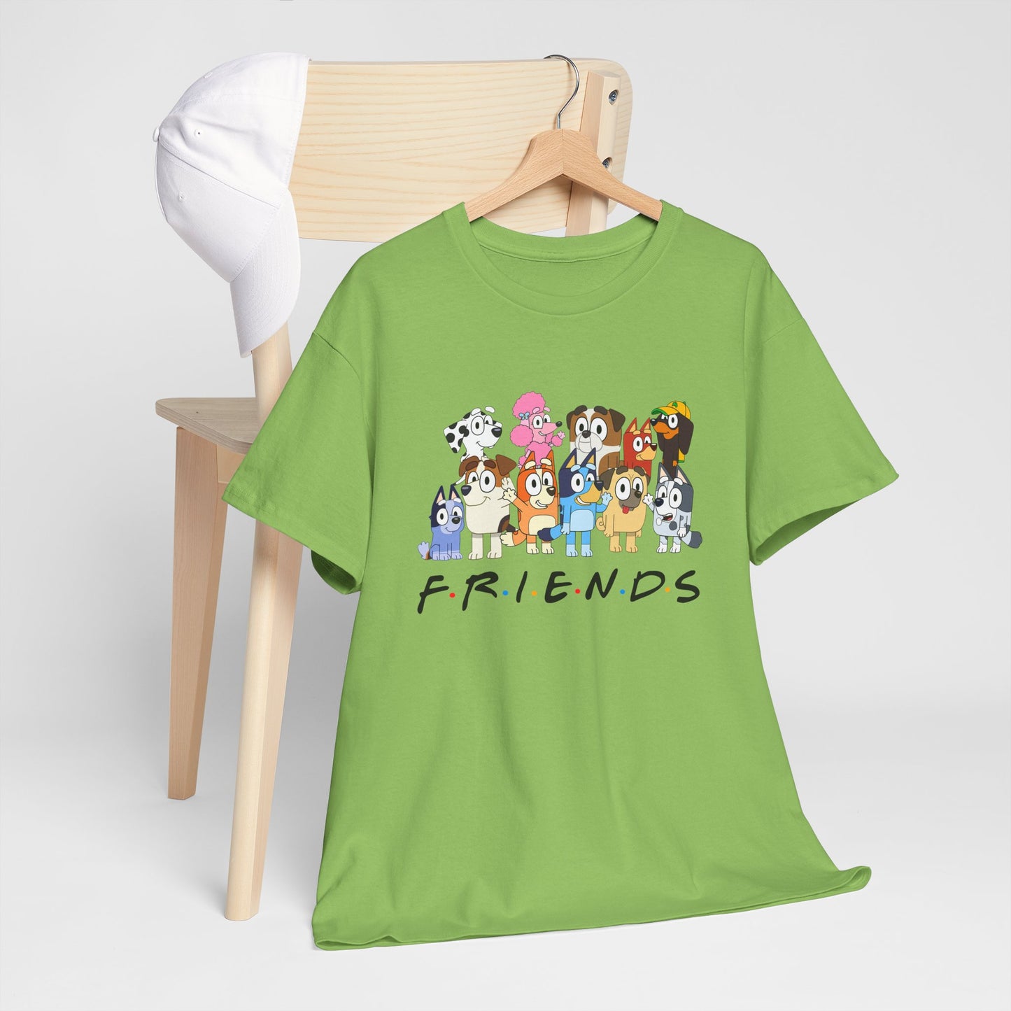 Princess Grace Bluey Friends Cartoon Unisex Heavy Cotton Tee Fun & Playful Design