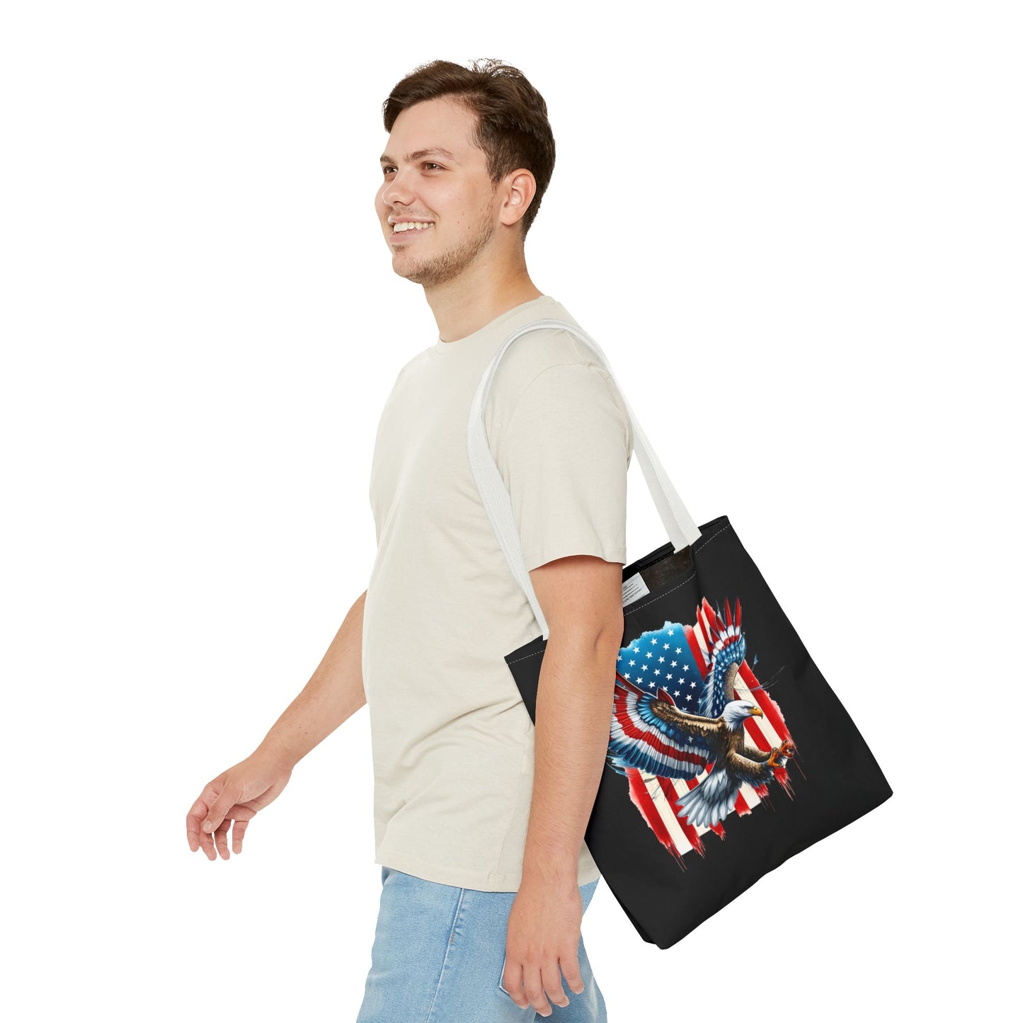 Princess Grace Patriotic Eagle Tote Bag American Flag Design