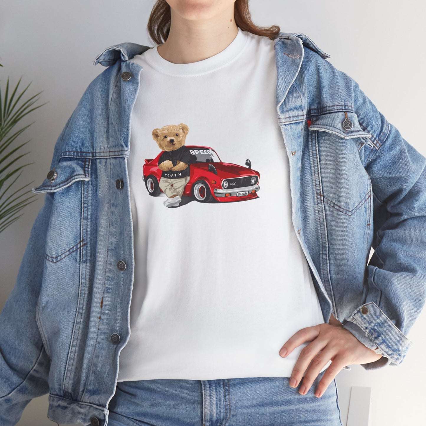 Princess Grace Cute Teddy Bear Unisex Heavy Cotton Tee Casual Wear for All Ages