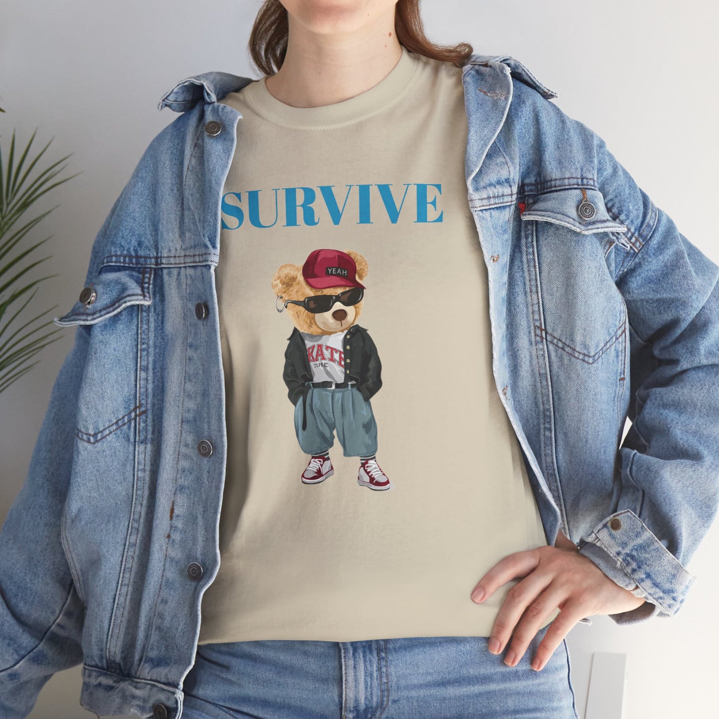 Princess Grace Survive Graphic Unisex Heavy Cotton Tee Trendy Streetwear Style
