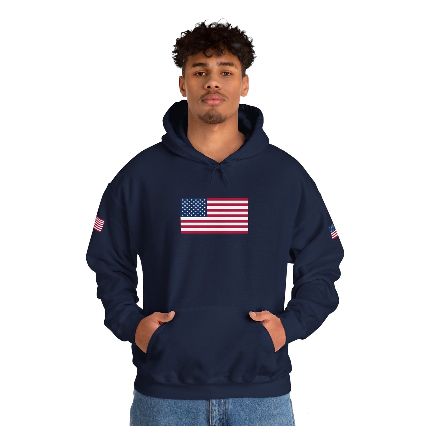 Princess Grace Patriotic American Flag Hoodie Unisex Heavy Blend Sweatshirt