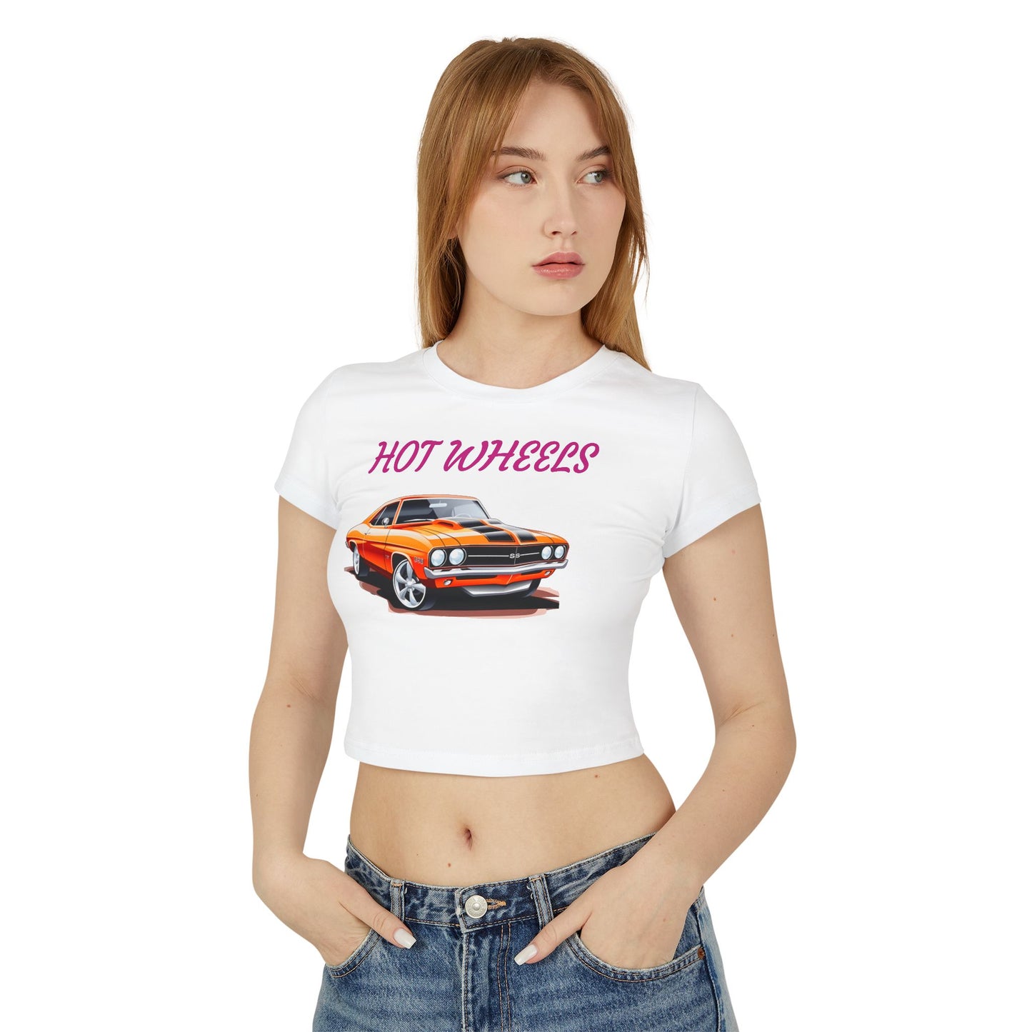 Princess Grace Vintage Hot Wheels Women's Baby Tee Retro Car Graphic Crop Top