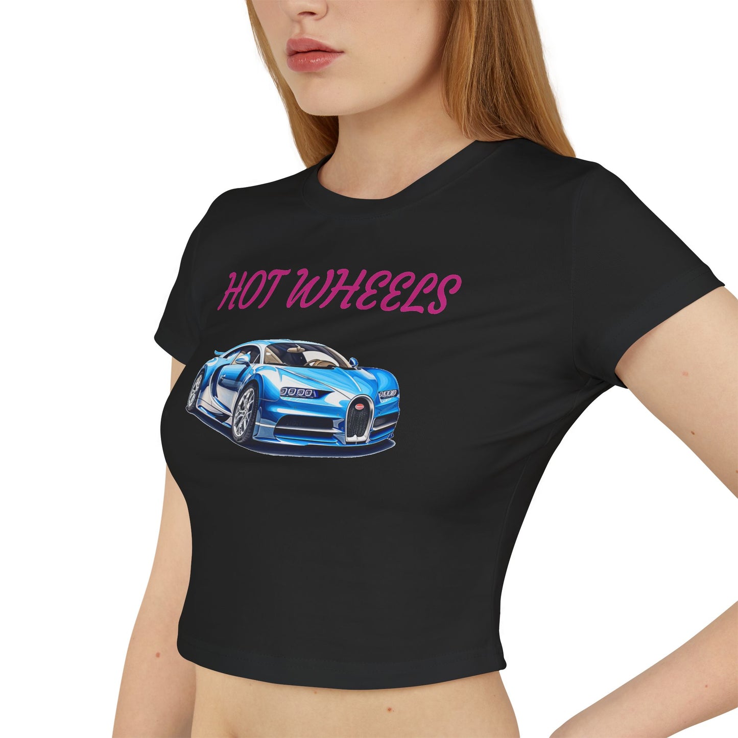Princess Grace Hot Wheels Women's Baby Tee Cute Car Graphic T-Shirt for Car Lovers