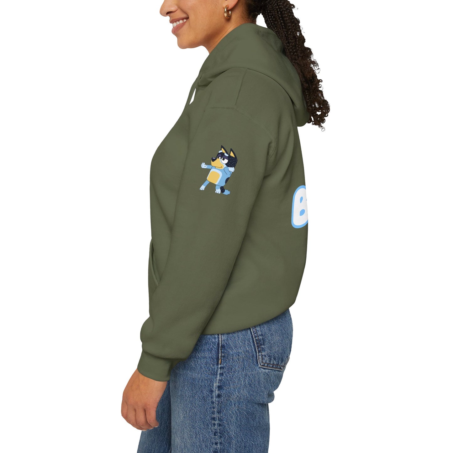 Princess Grace Bluey Unisex Heavy Blend Hoodie Cozy Cartoon Sweatshirt for Kids & Adults