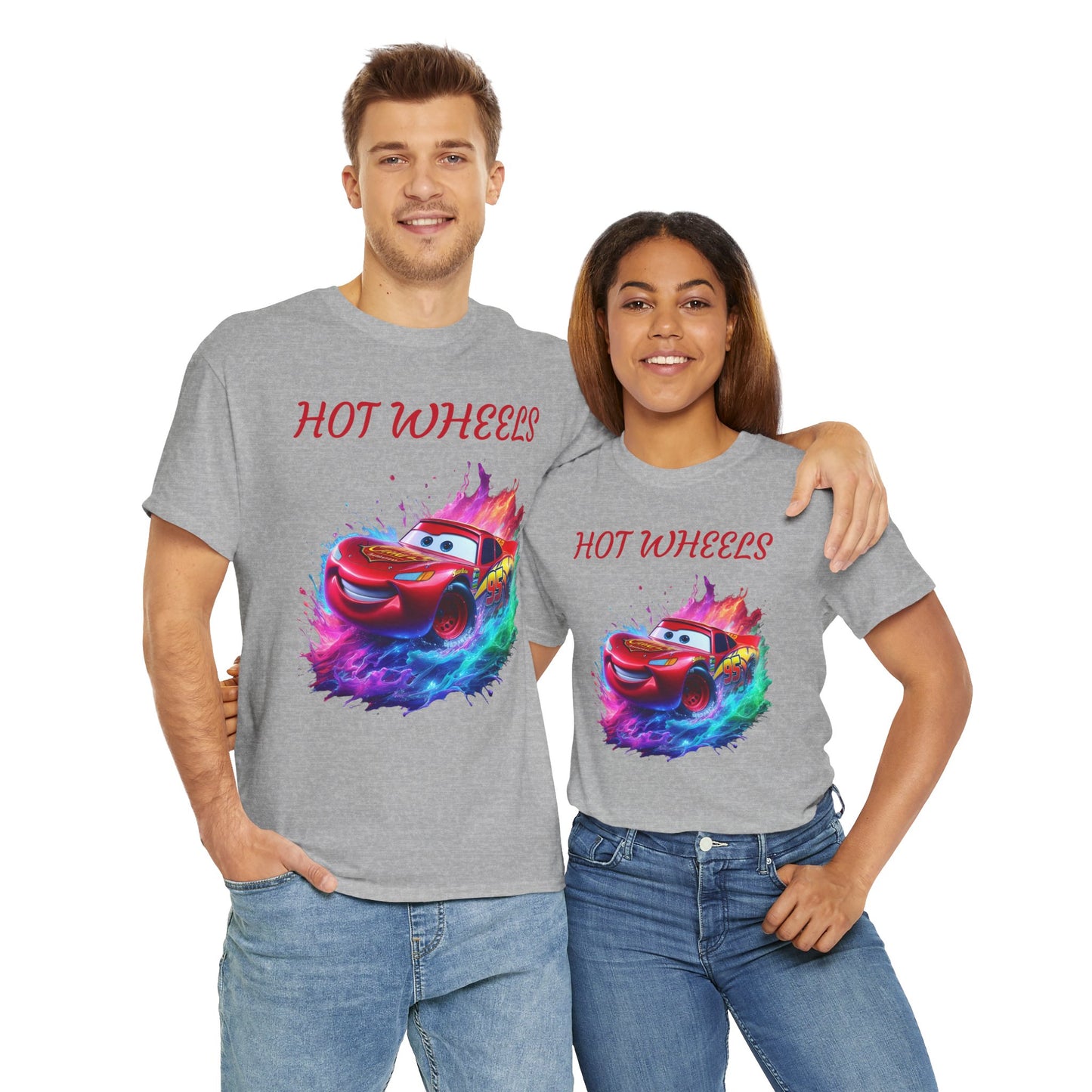 Princess Grace Hot Wheels Unisex Heavy Cotton Tee Vibrant Racing Graphic T-Shirt