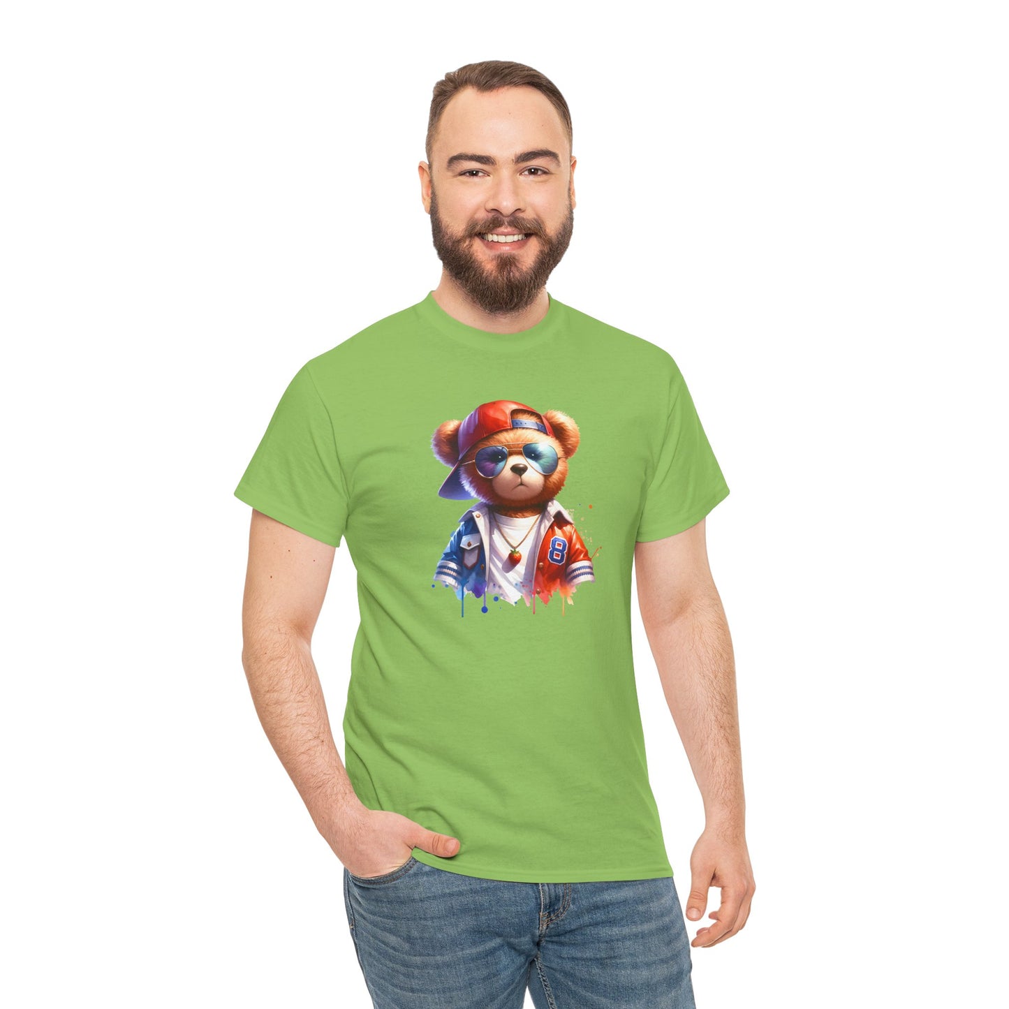 Princess Grace Cool Bear Graphic Unisex Heavy Cotton Tee