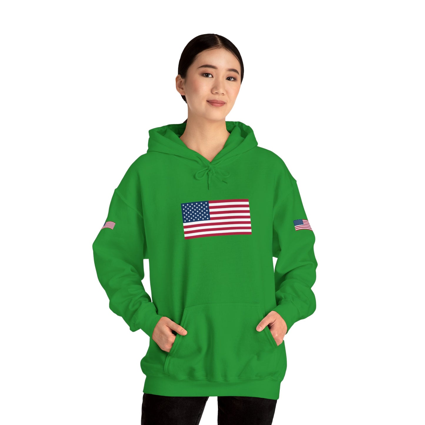 Princess Grace Patriotic American Flag Hoodie Unisex Heavy Blend Sweatshirt