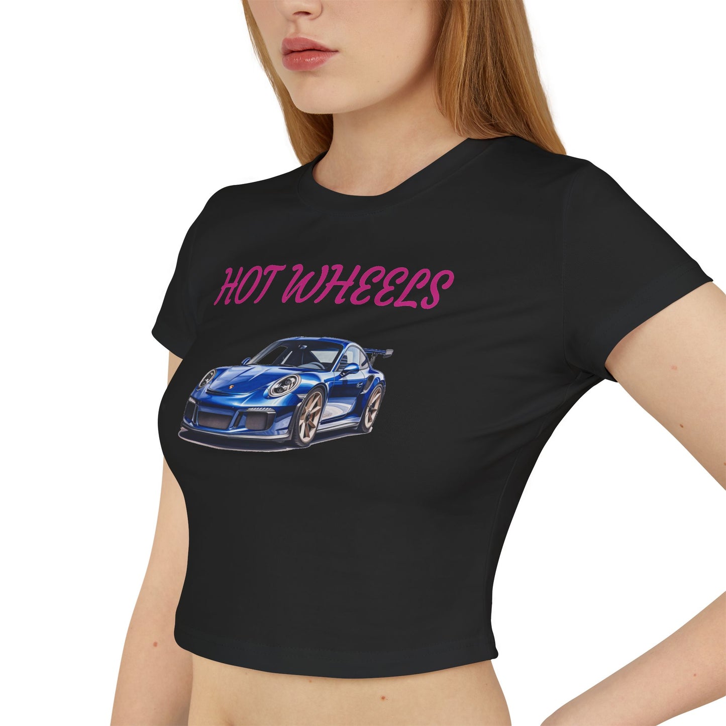 Princess Grace Hot Wheels Women's Baby Tee Fun Retro Auto Graphic T-Shirt