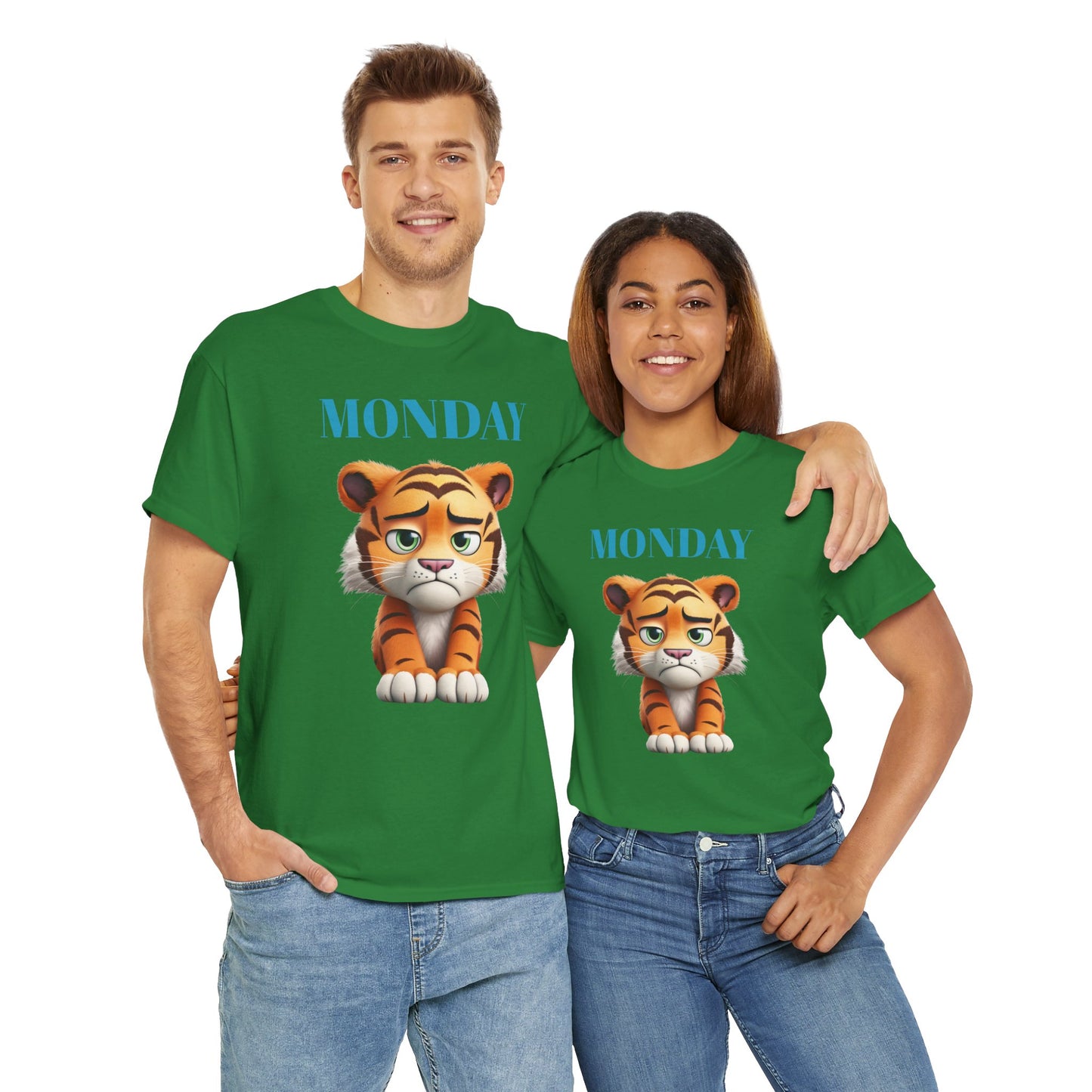 Princess Grace Funny Monday Tiger Unisex Heavy Cotton Tee