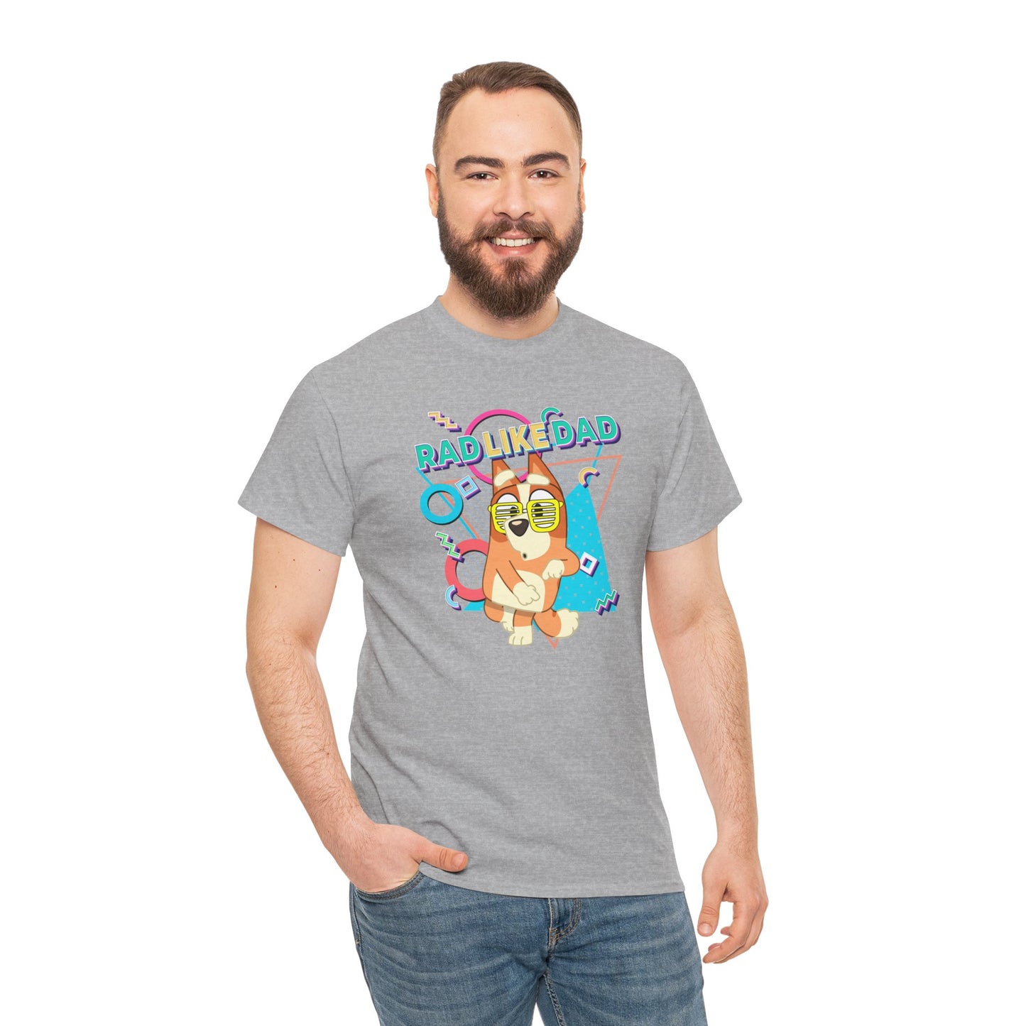 Princess Grace Bluer Rad Like Dad Fun Unisex Heavy Cotton Tee Graphic Tee for Everyday Wear and Gifts