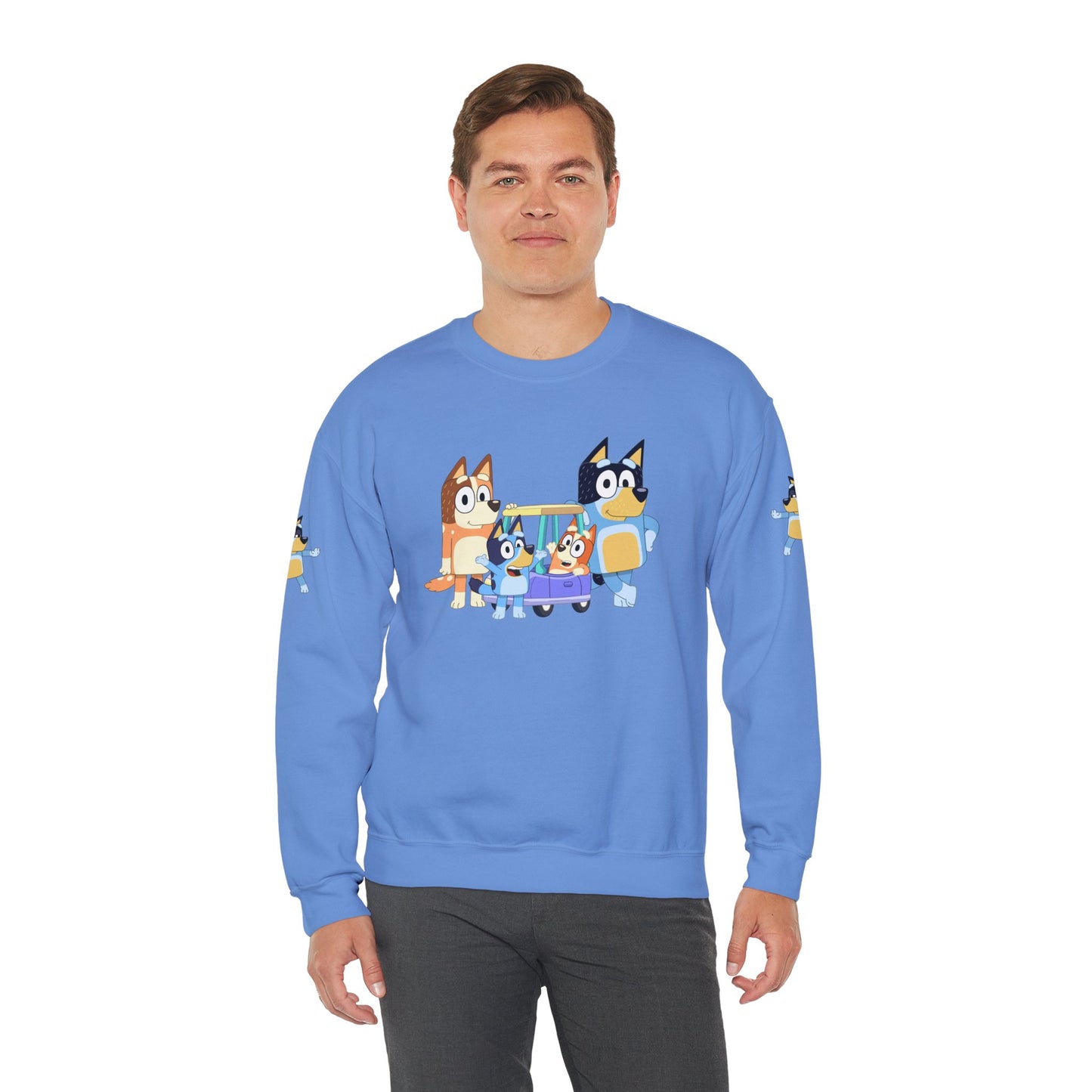 Princess Grace Bluey Cozy Cartoon Crewneck Sweatshirt for Kids and Families Perfect for Playtime and Pajama Days