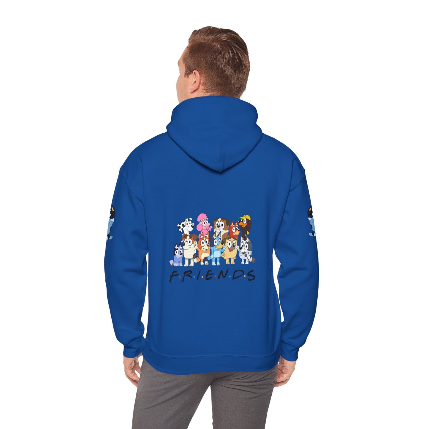 Princess Grace Bluey Unisex Heavy Blend Hooded Sweatshirt 'Friends' Cartoon Design