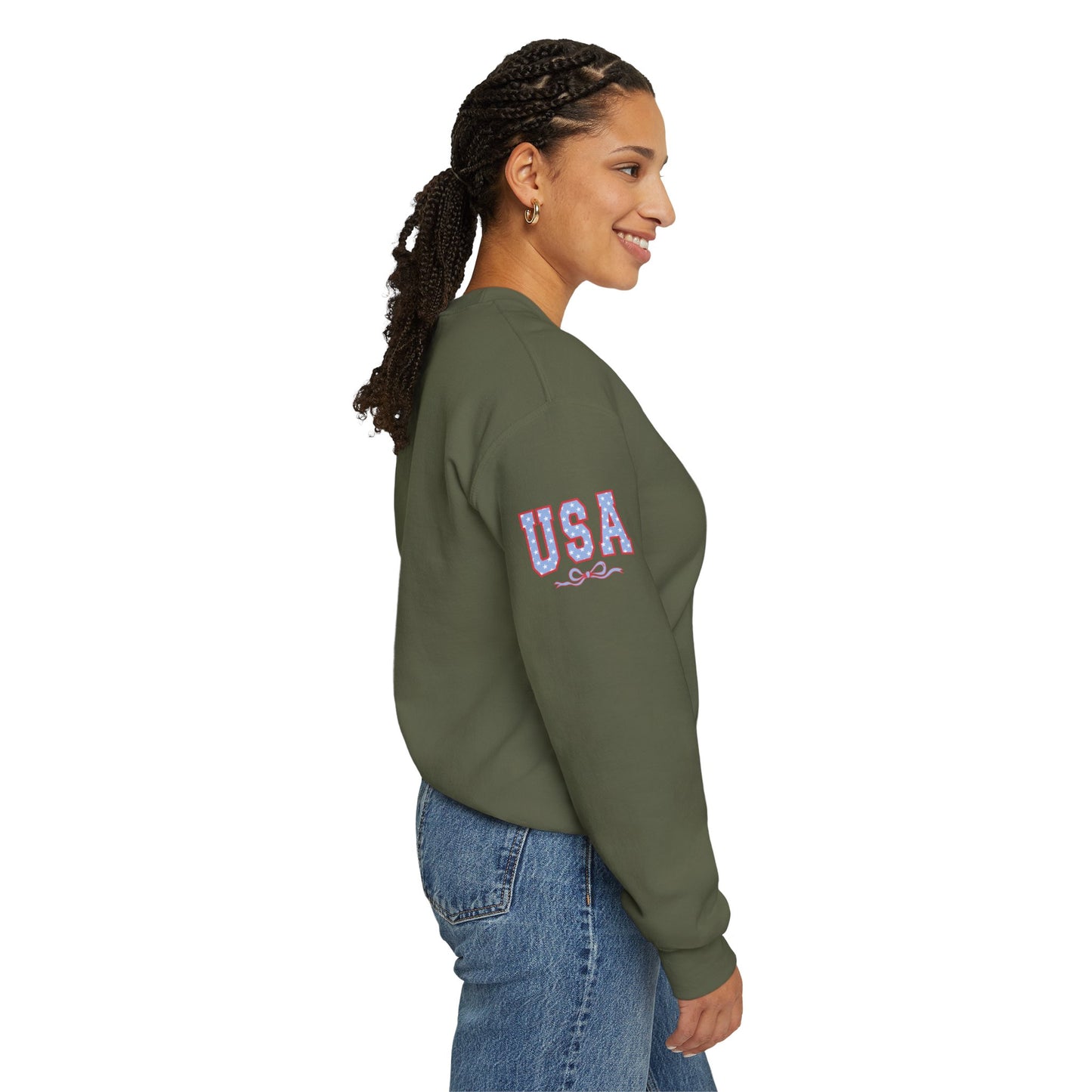 Princess Grace USA Patriotic Crewneck Sweatshirt for All Seasons