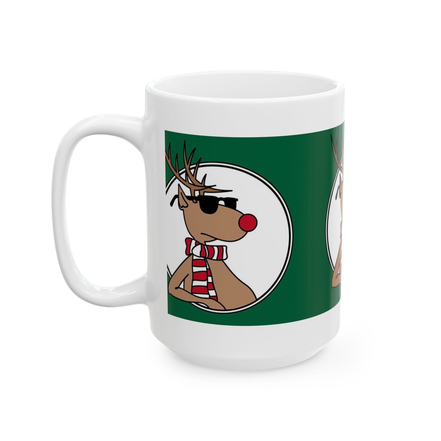 Princess Grace Cool Reindeer Ceramic Mug Perfect for Holiday Cheer & Gift Giving
