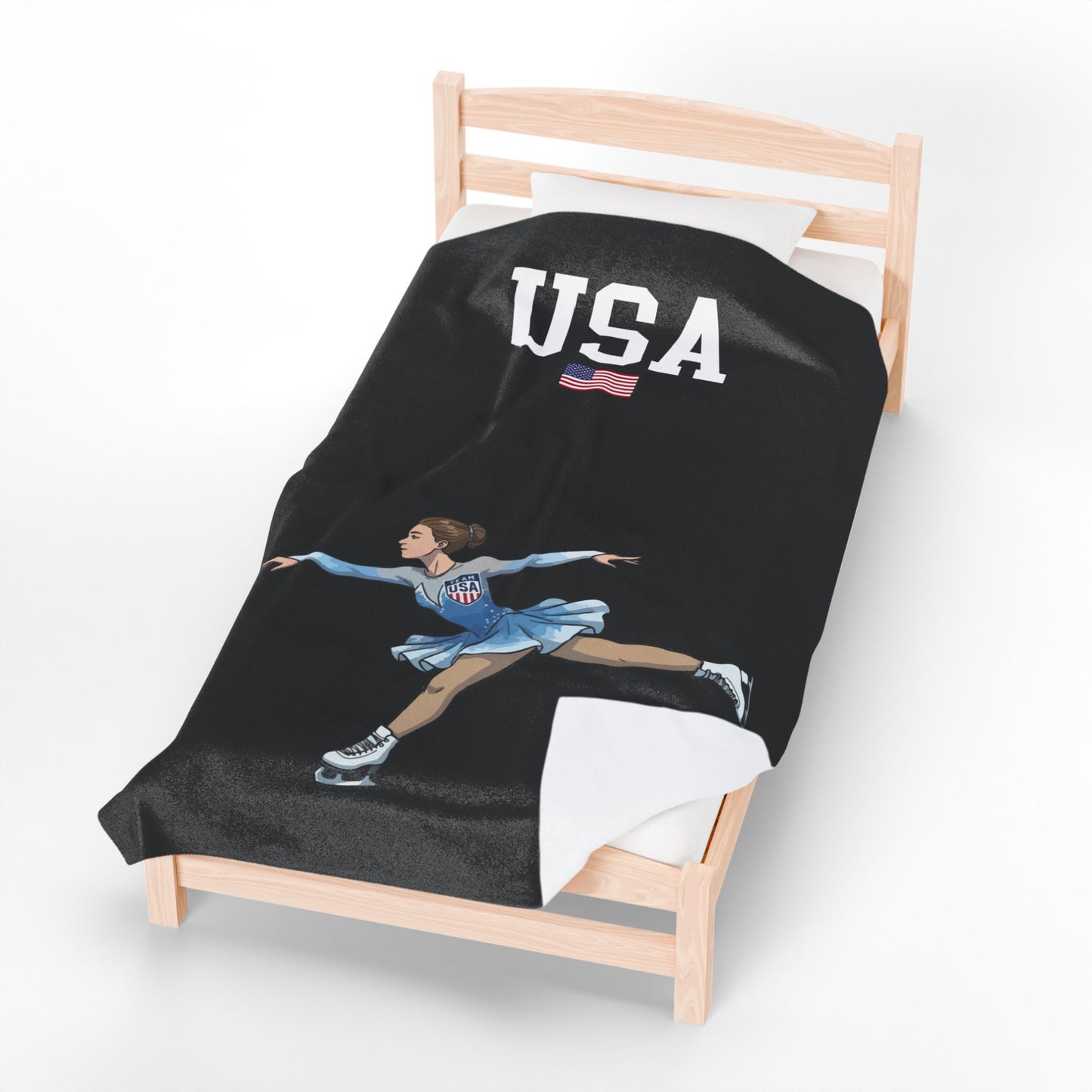 Princess Grace TEAM USA Velveteen Plush Blanket
