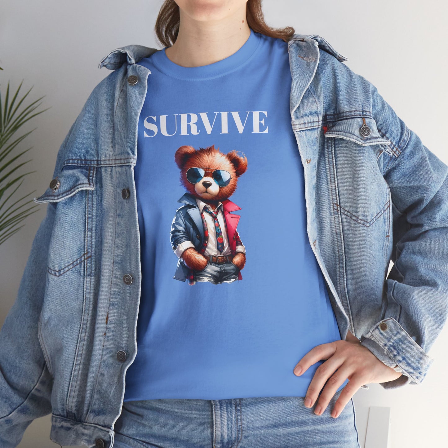 Princess Grace Survive Graphic Unisex Heavy Cotton Tee Cool Casual Wear for Animal Lovers