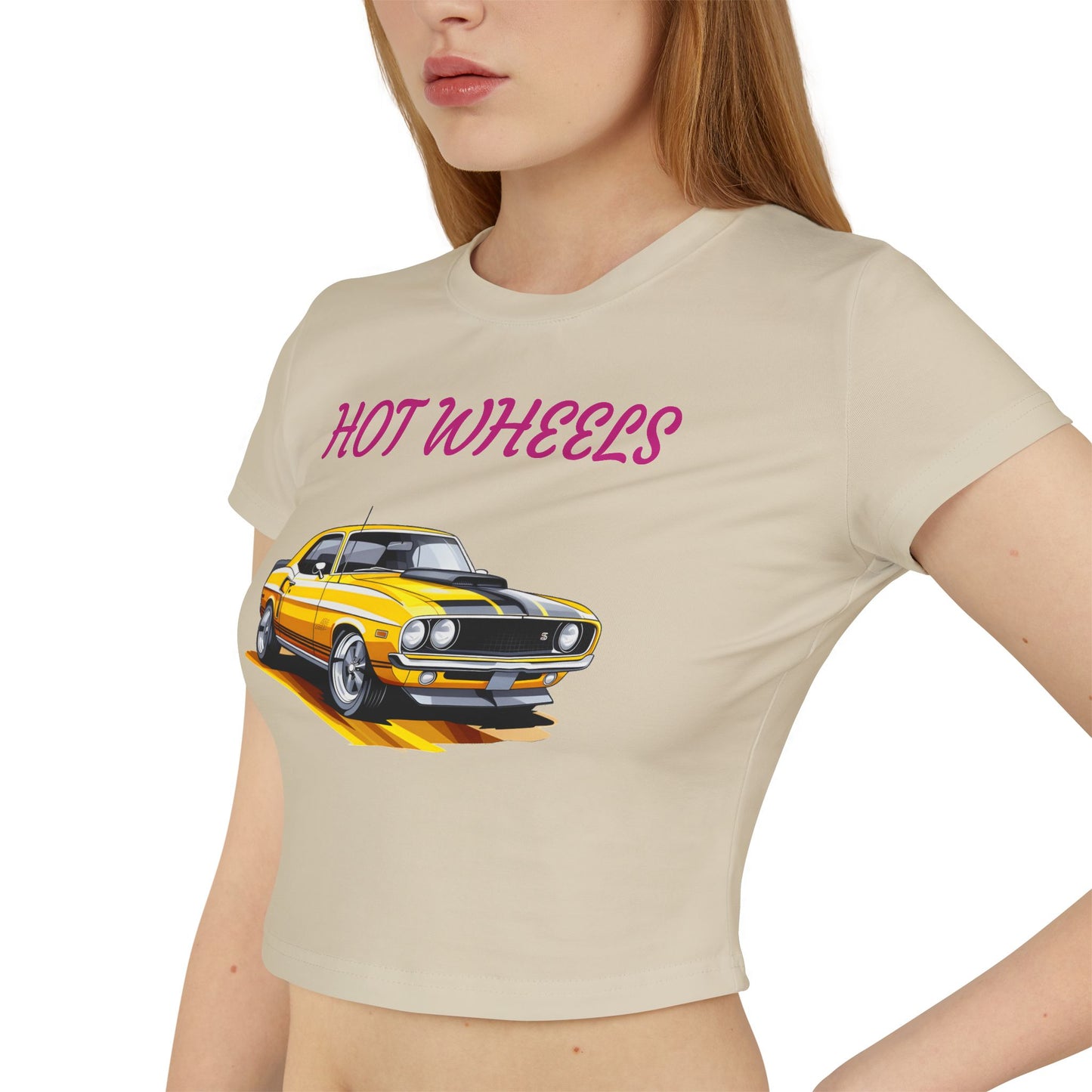 Princess Grace Hot Wheels Women's Baby Tee Retro Car Graphic T-Shirt