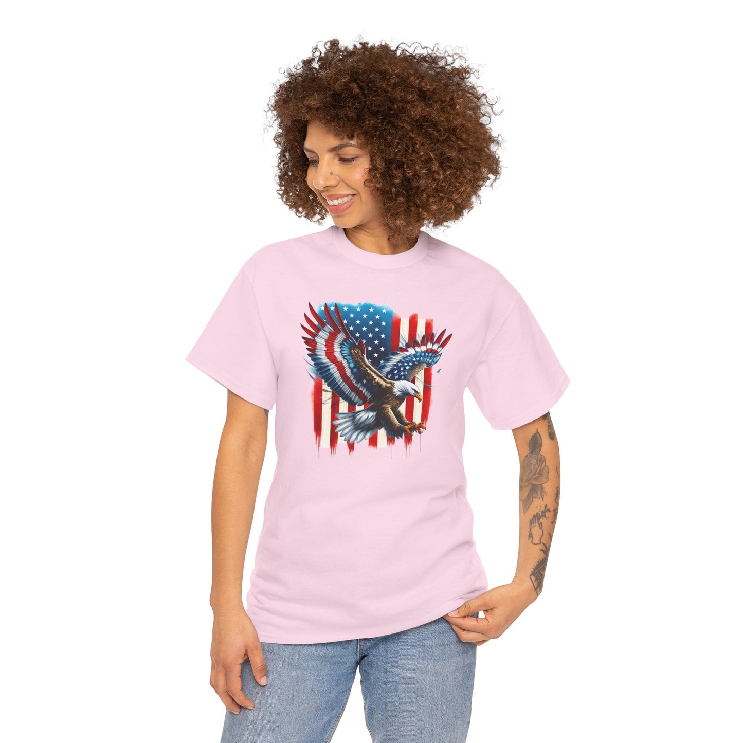 Princess Grace Patriotic Eagle Unisex Heavy Cotton Tee