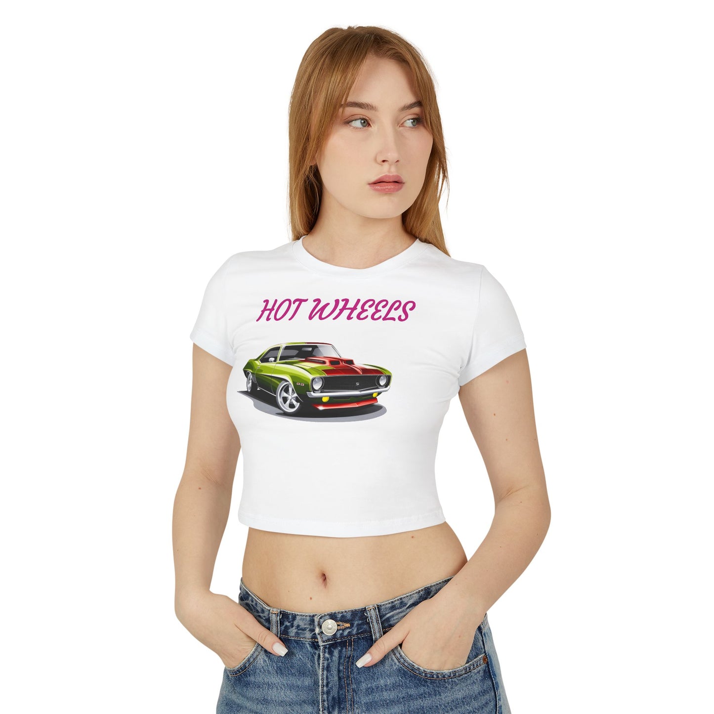 Princess Grace Hot Wheels Graphic Baby Tee for Women Stylish Retro Car Tee Perfect for Car Lovers & Everyday Wear