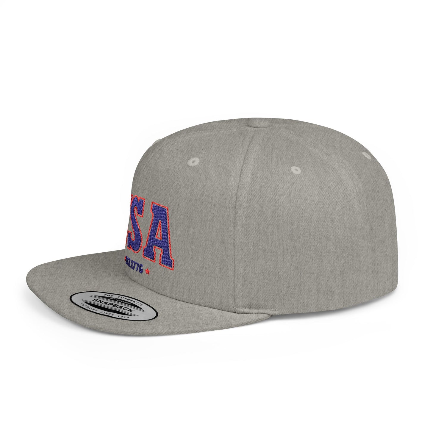 Princess Grace USA Flat Bill Snapback Hat Patriotic Style, Perfect for Holidays & Outdoor Events