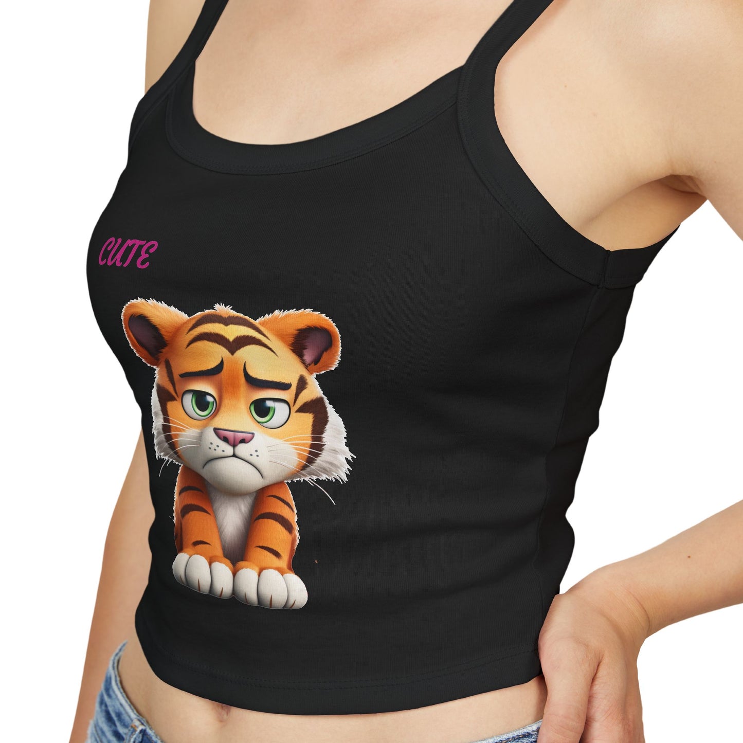 Princess Grace Cute Tiger Graphic Women's Spaghetti Strap Tank Top