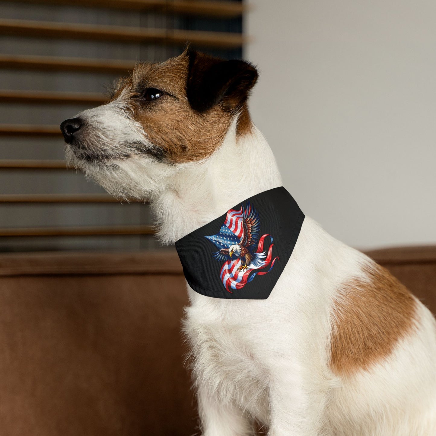 Princess Grace Patriotic Pet Bandana Collar with Eagle Design