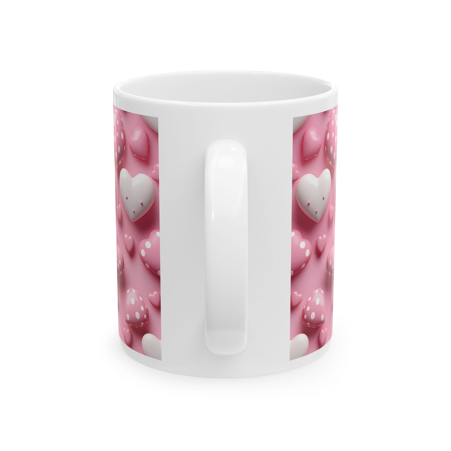 Princess Grace Cute Hearts Ceramic Mug Perfect for Valentine's Day and Everyday Love