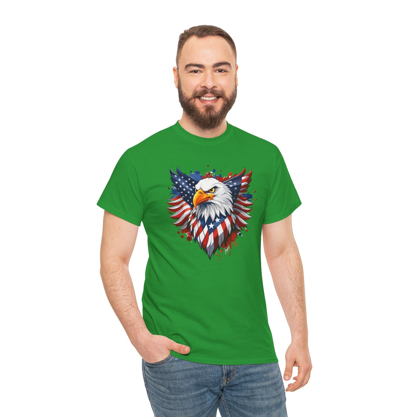 Princess Grace Patriotic Eagle Graphic Tee Unisex Heavy Cotton T-Shirt