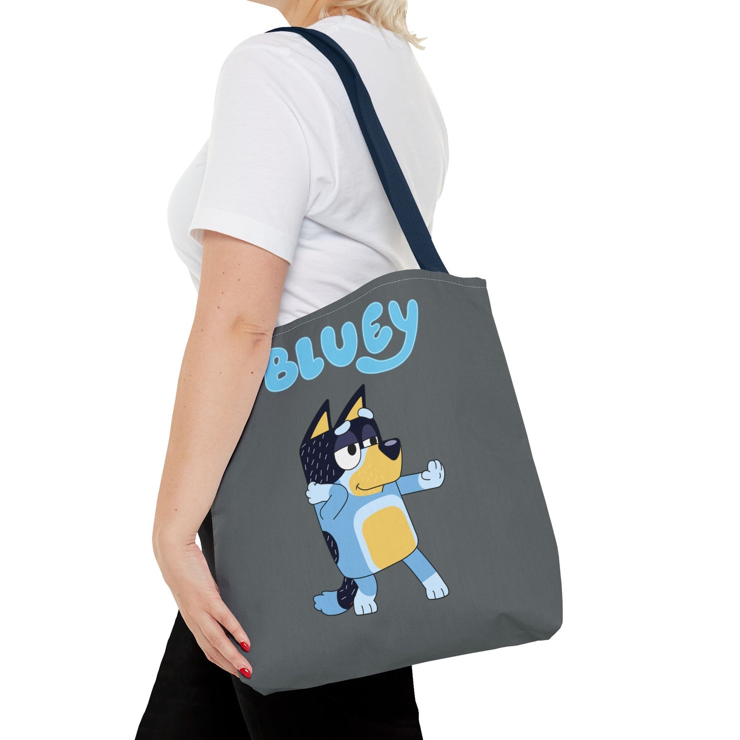 Princess Grace Cute Bluey Cartoon Tote Bag Perfect for Kids and Dog Lovers