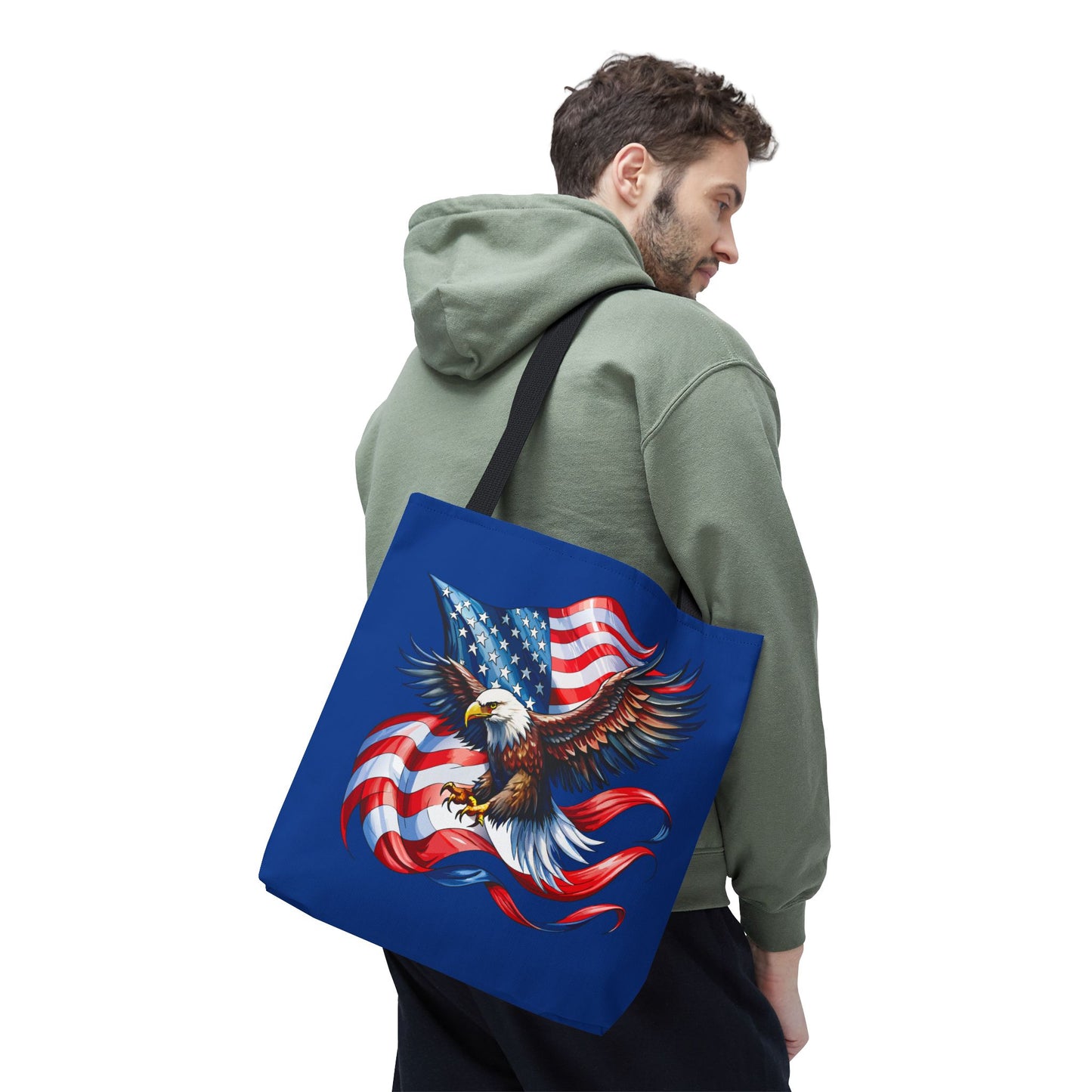Princess Grace Patriotic Eagle Tote Bag American Flag Design
