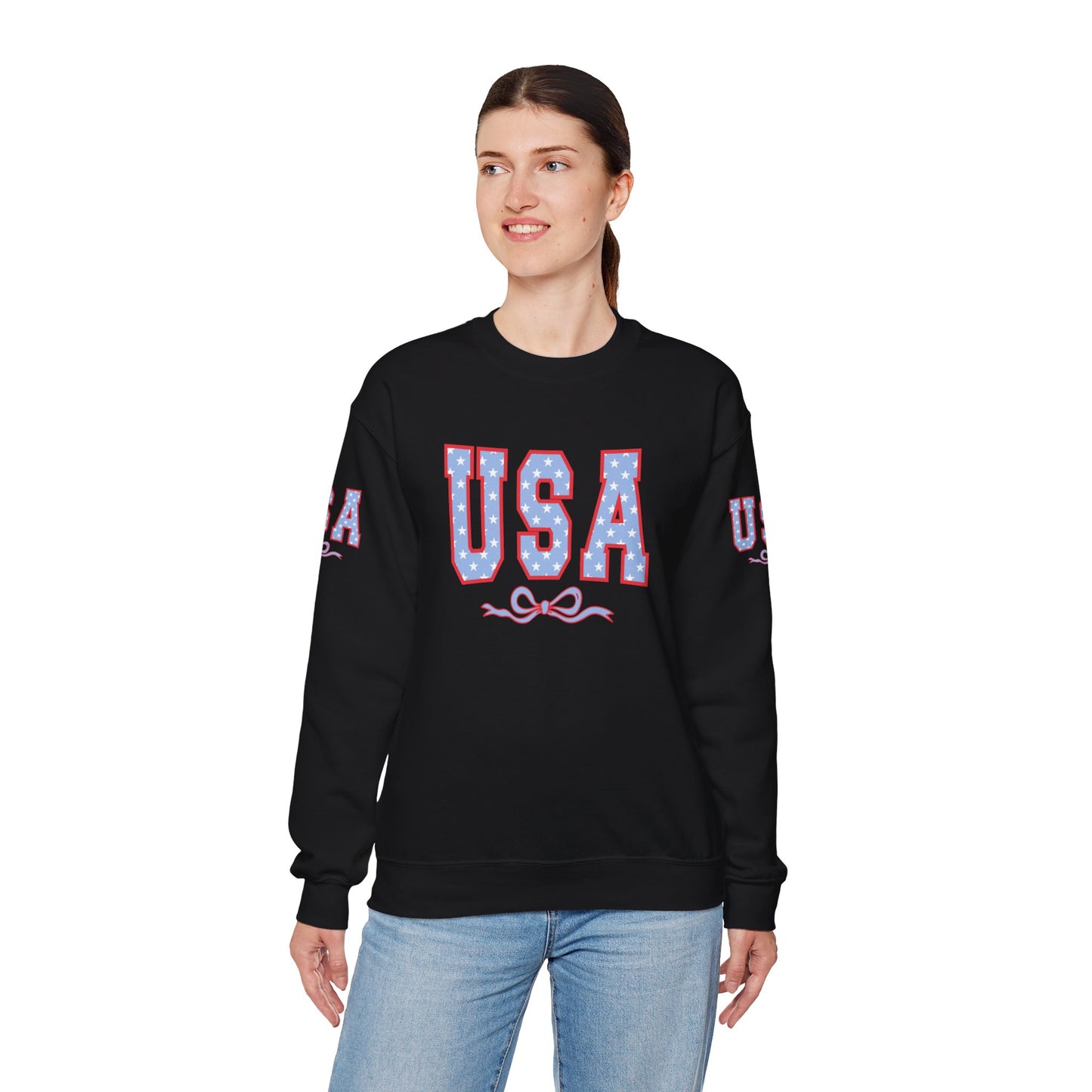 Princess Grace USA Patriotic Crewneck Sweatshirt for All Seasons