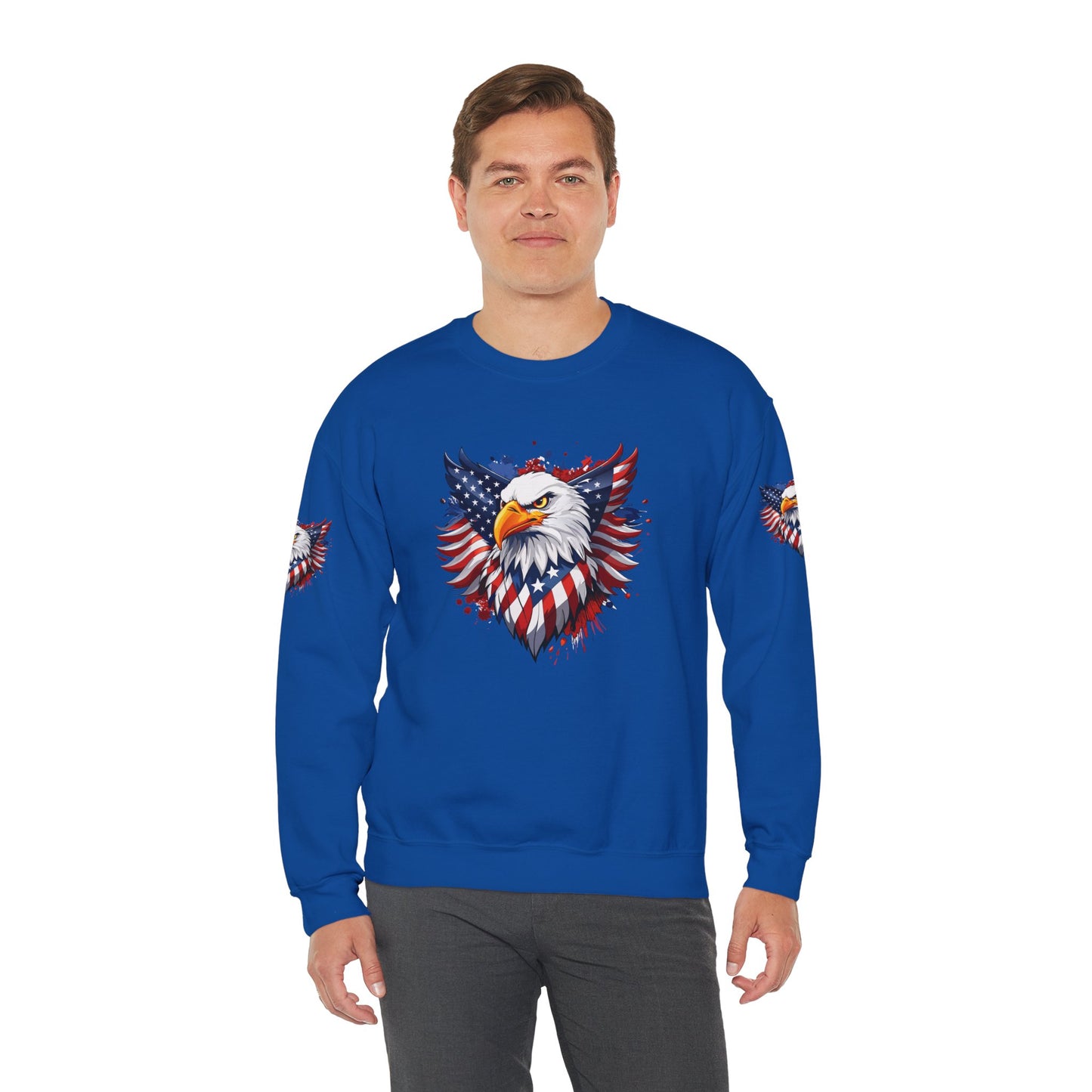 Princess Grace Patriotic Eagle Unisex Heavy Blend Crewneck Sweatshirt