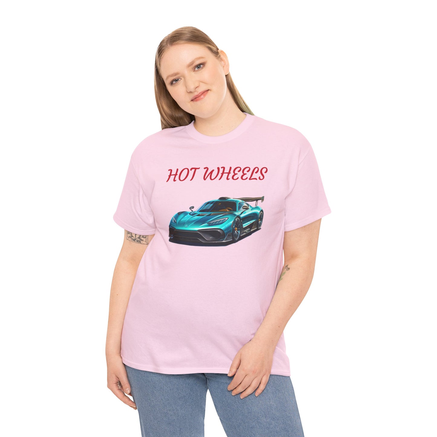 Princess Grace Hot Wheels Unisex Heavy Cotton Tee Cool Car Graphic T-Shirt for Automotive Enthusiasts