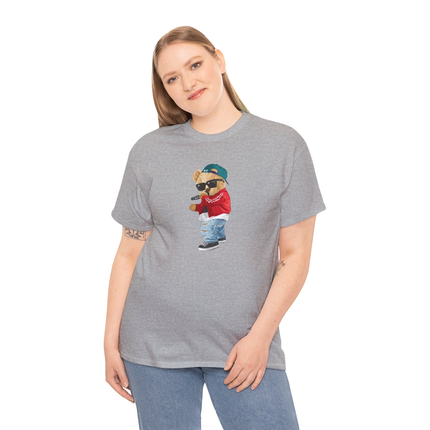Princess Grace Cool Bear Graphic Unisex Heavy Cotton Tee Trendy Casual Wear