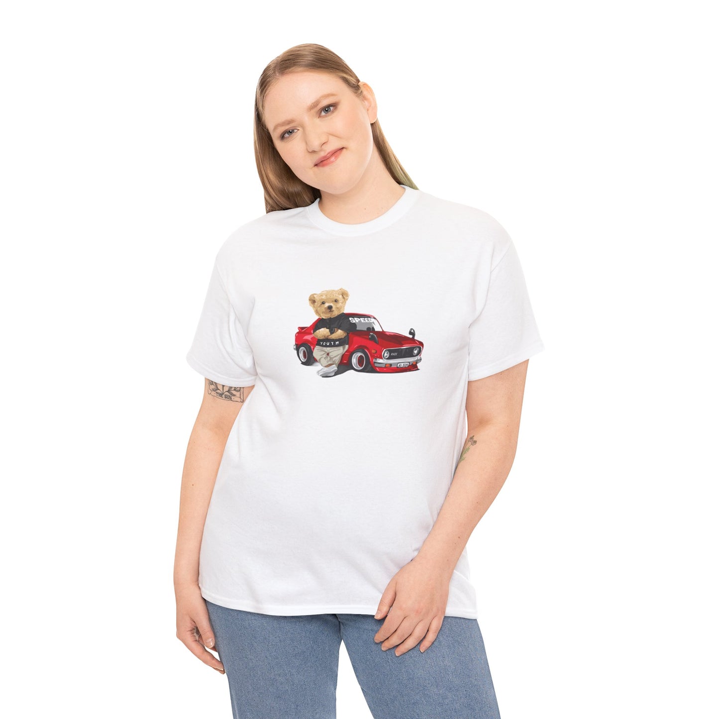 Princess Grace Cute Teddy Bear Unisex Heavy Cotton Tee Casual Wear for All Ages