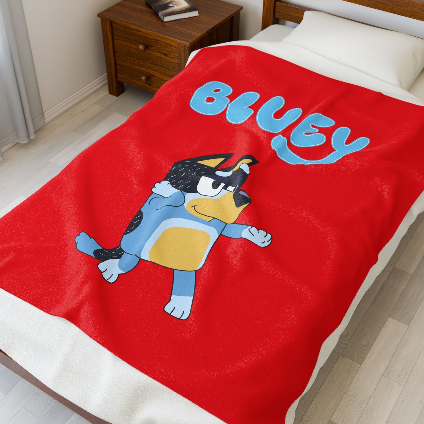Princess Grace Bluey Velveteen Plush Blanket Soft and Cozy Kids Blanket for Adventures