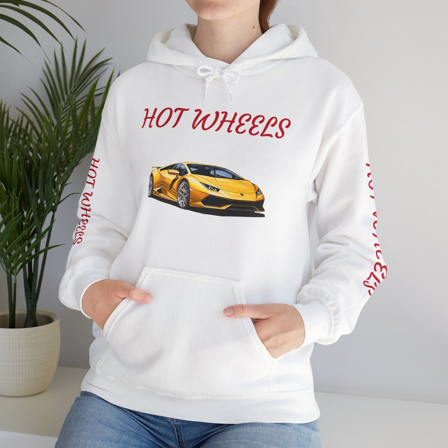 Princess Grace Hot Wheels Unisex Hoodie Yellow Sports Car Graphic Sweatshirt