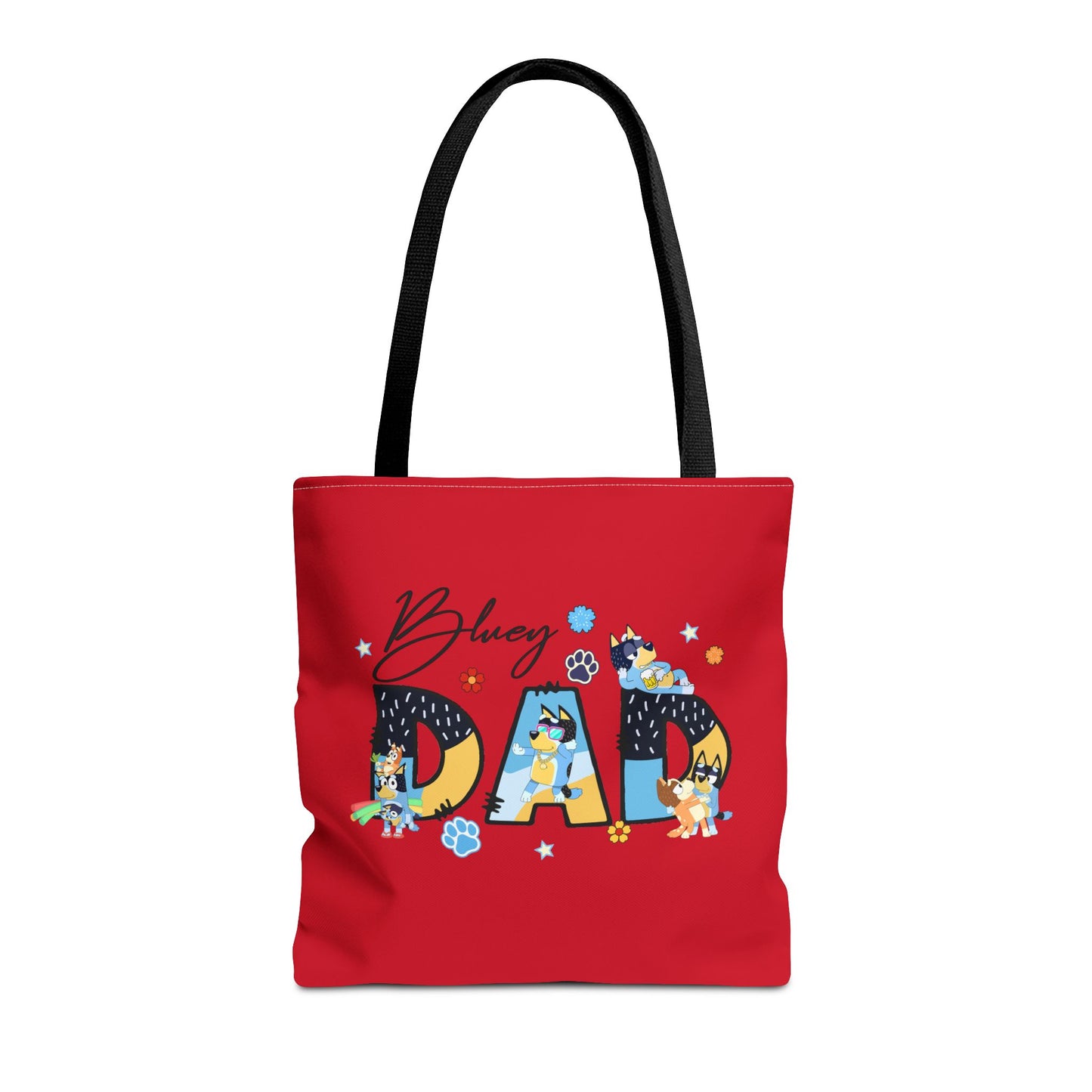 Princess Grace Colorful Bluey Dad Tote Bag Perfect Gift for Dog Lovers