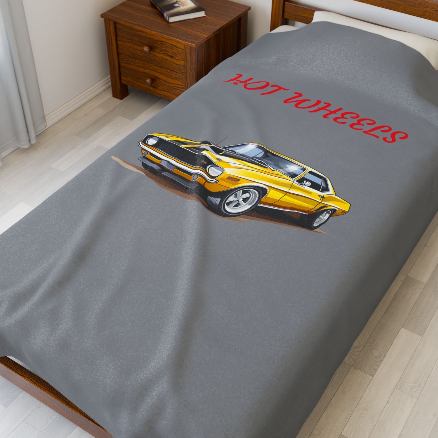 Princess Grace Hot Wheels Velveteen Plush Blanket Cozy Car Lover Throw for Relaxation