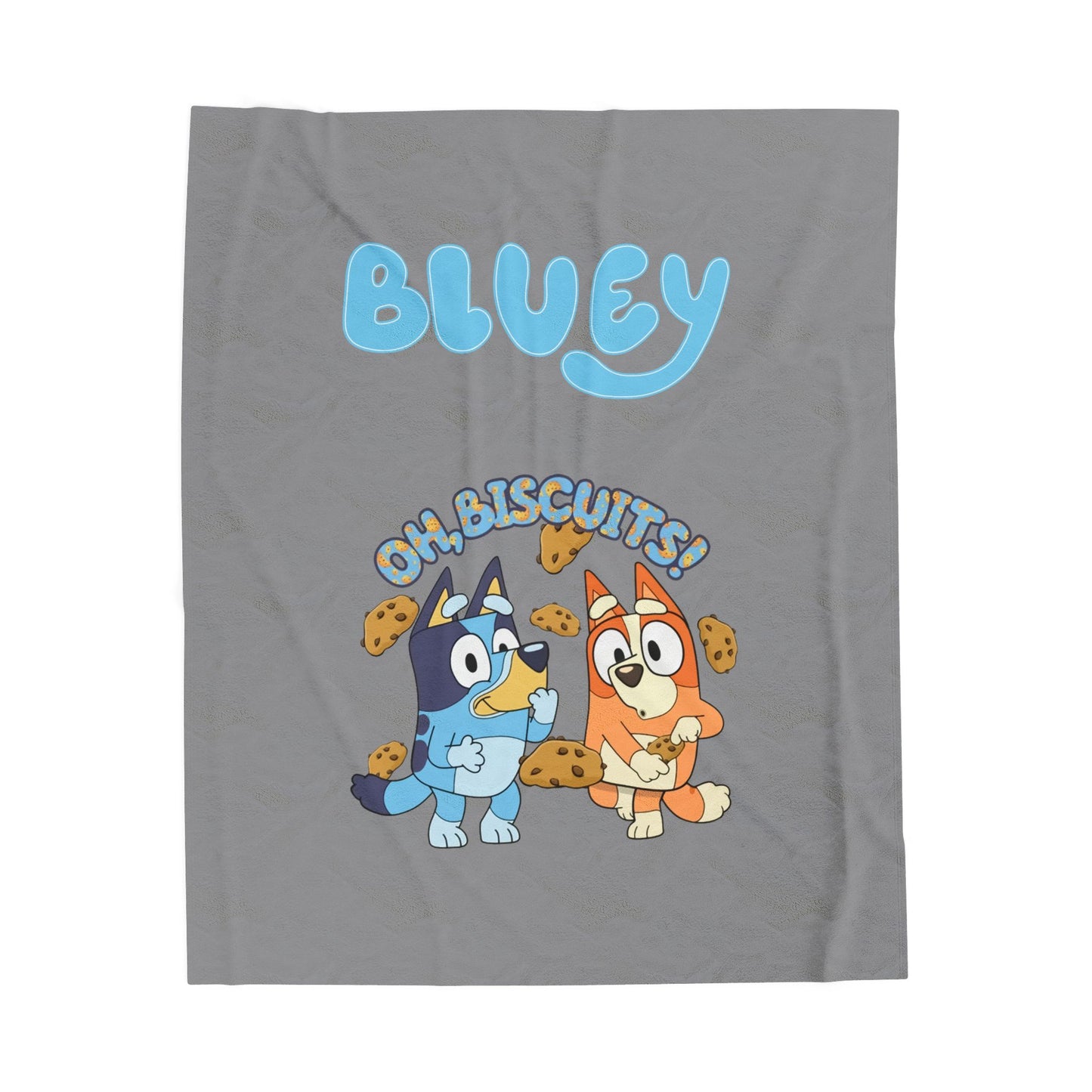 Princess Grace Bluey Oh Biscuits! Velveteen Plush Blanket Cozy Cartoon Lounging