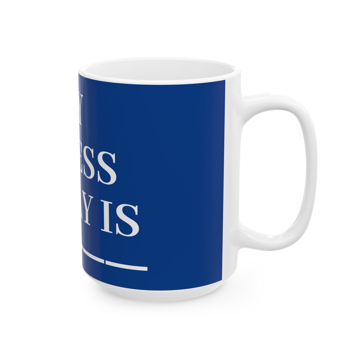 Princess Grace Motivational Ceramic Mug "My Stress Today Is" Perfect Gift for Home or Office