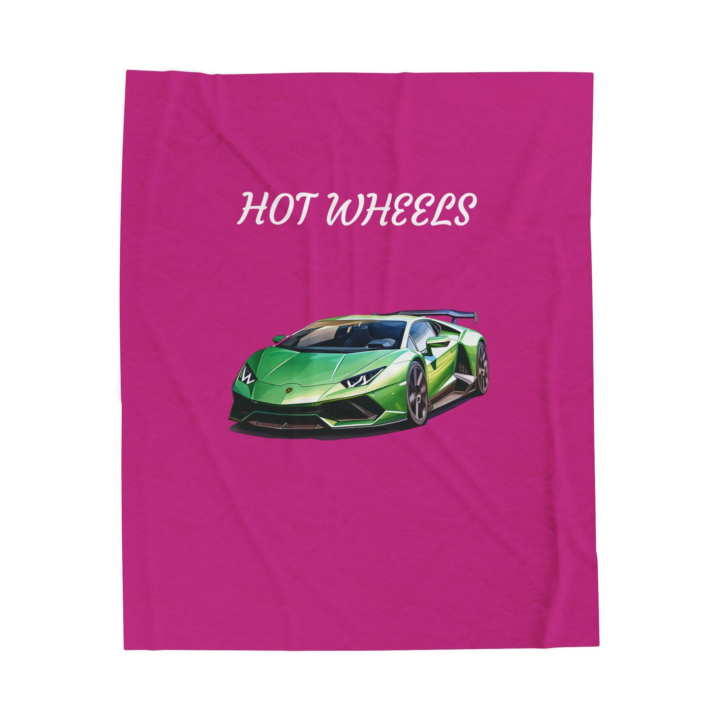 Princess Grace Hot Wheels Velveteen Plush Blanket Cozy Kids Gift for Car Lovers