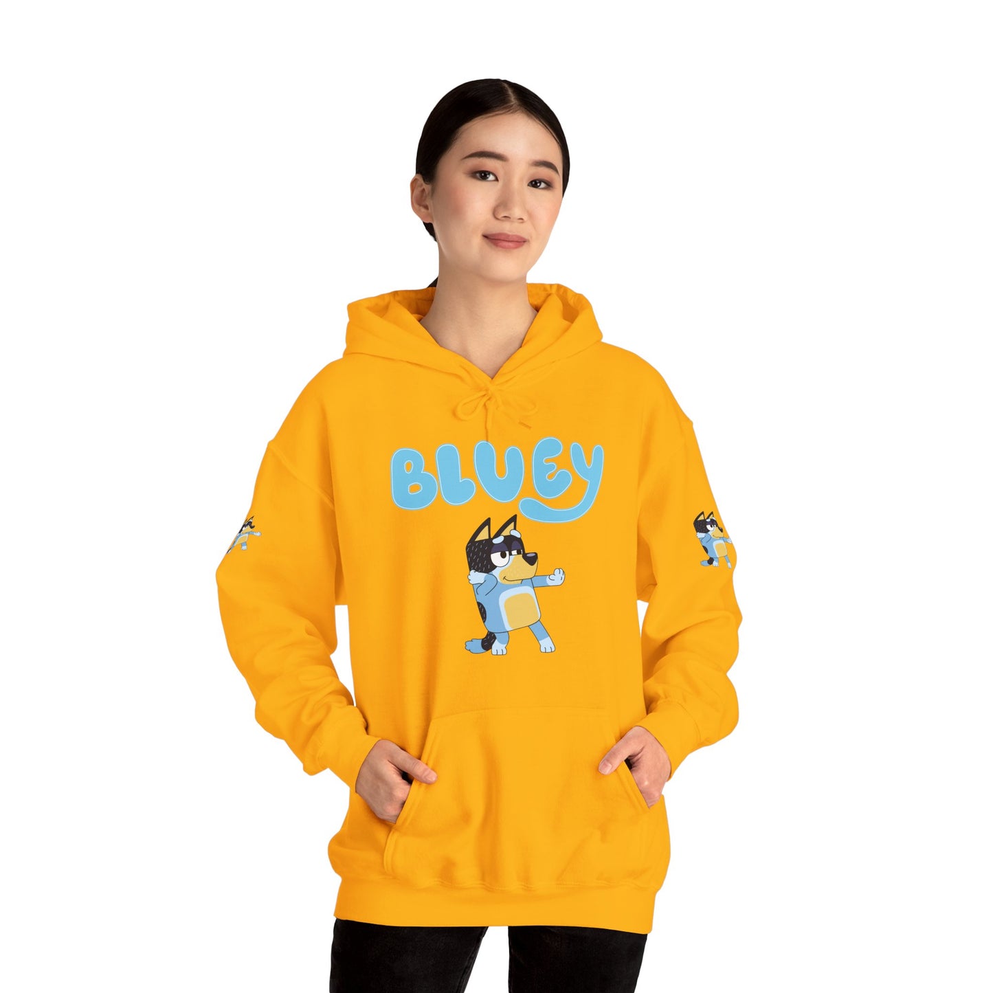 Princess Grace Cute Bluey Hoodie for Kids & Adults Unisex Heavy Blend Sweatshirt with Adorable Character Design