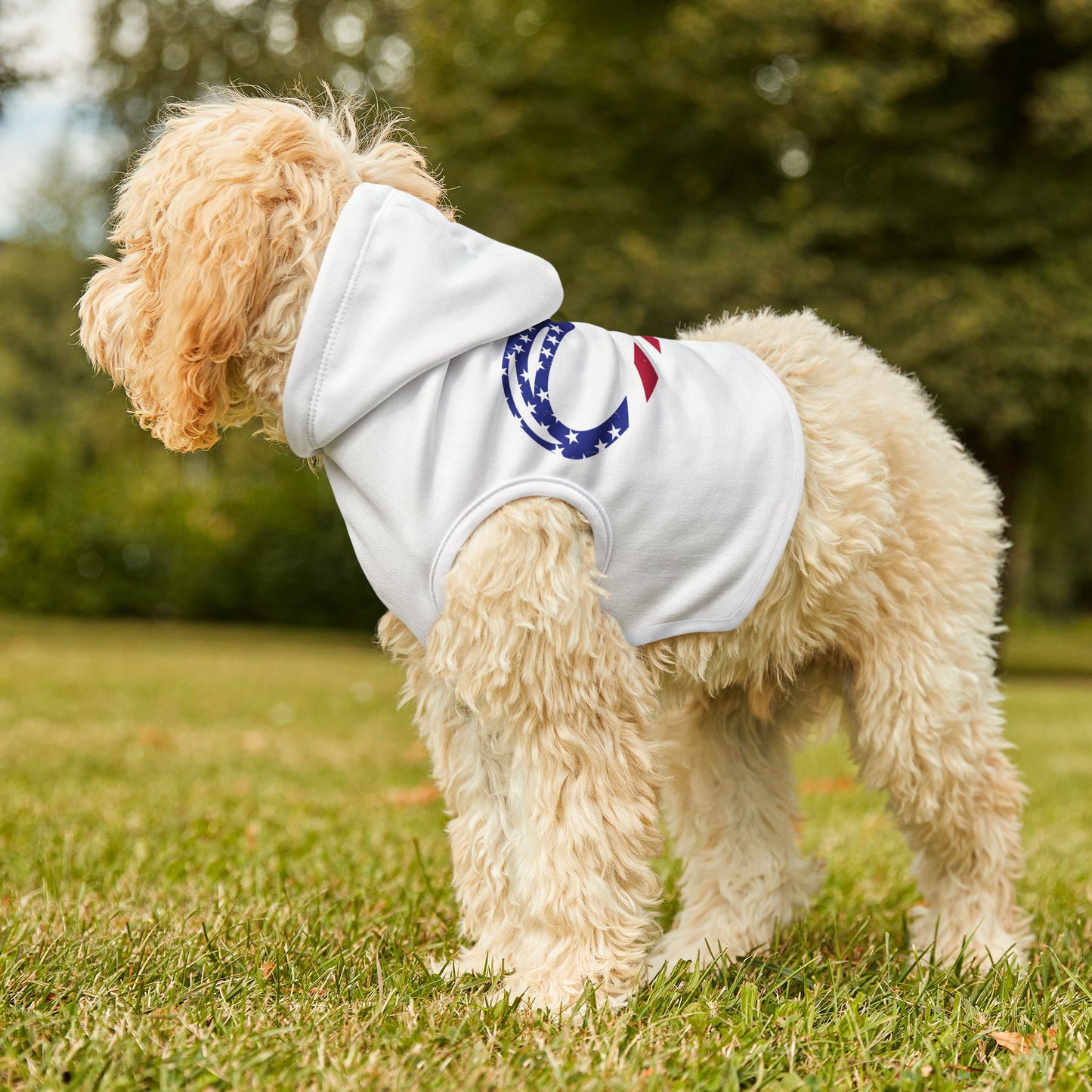 Princess Grace Patriotic Pet Hoodie Stylish Dog Apparel for Independence Day