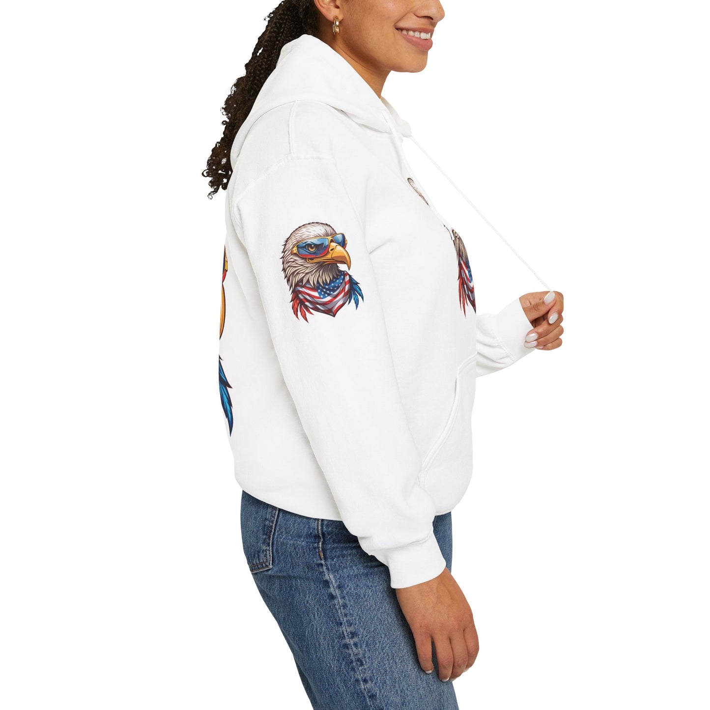 Princess Grace Patriotic American Eagle Hoodie Unisex Heavy Blend Sweatshirt