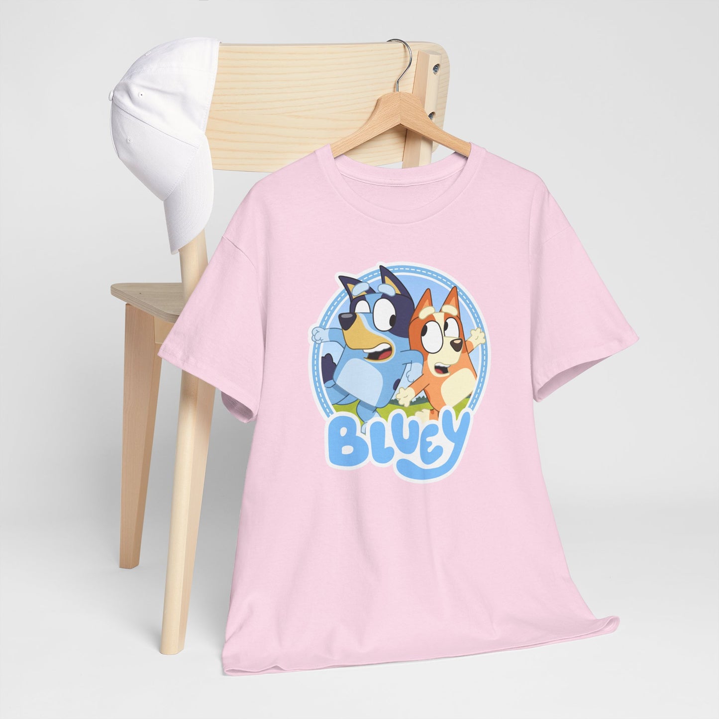 Princess Grace Bluey Fun Unisex Heavy Cotton Tee Perfect Gift for Kids and Cartoon Lovers
