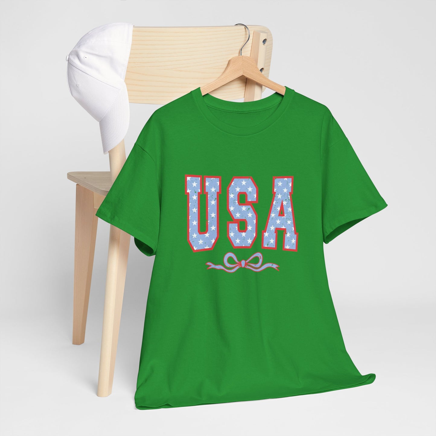 Princess Grace USA Patriotic Unisex Heavy Cotton Tee Perfect for Independence Day Celebrations
